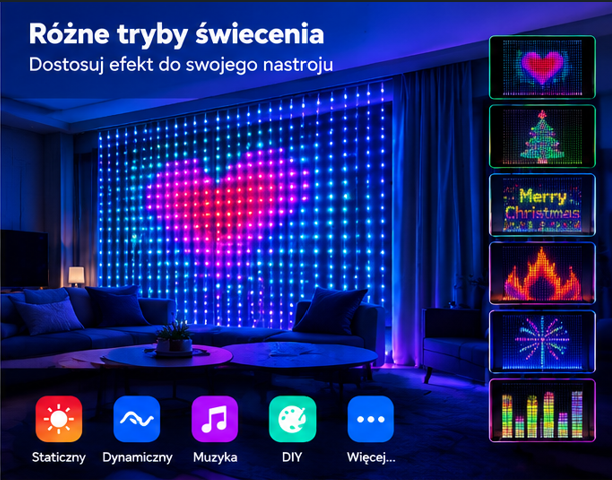 Inteligentne lampki świąteczne
