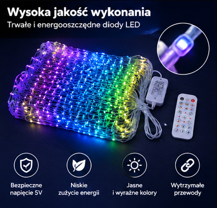 Inteligentne lampki świąteczne